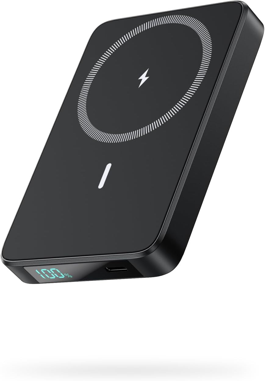 Magnetic Portable Charger Power Bank,Compact 10800Mah LCD Display Wireless Portable Charger,20W PD USB-C In&Out Battery Pack Compatible with Magsafe,Iphone 16/16 Plus/16 Pro Max/15 Pro/14/13/12 Series