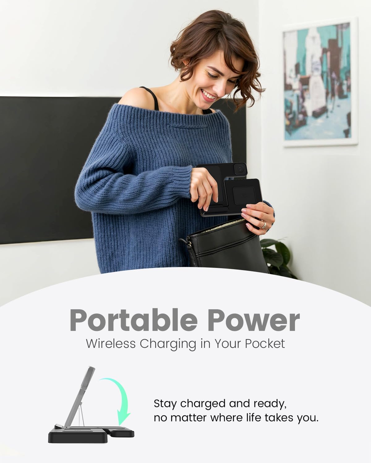 Wireless Charger Iphone Charging Station: 3 in 1 Charger Stand Multiple Devices for Apple - Iphone 16 15 14 Pro Max 13 12 11 - Watch 10 9 8 7 6 5 4 3 2 SE and Ultra Series - Airpods 4 3 2 Pro