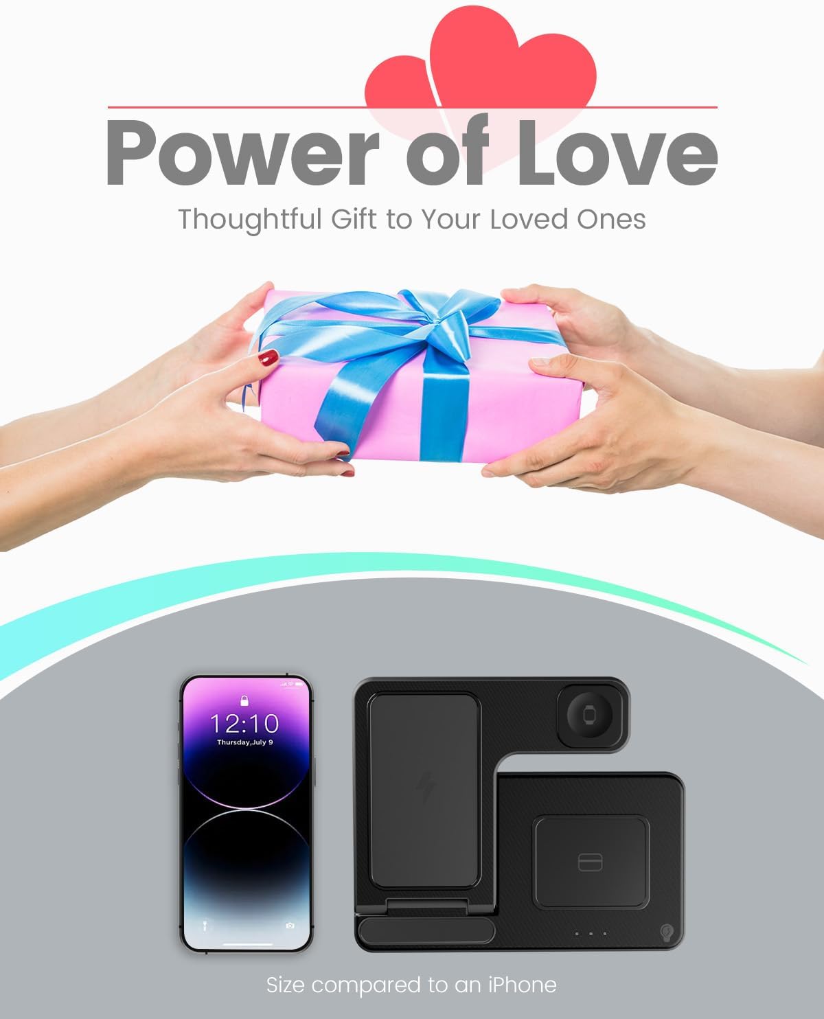 Wireless Charger Iphone Charging Station: 3 in 1 Charger Stand Multiple Devices for Apple - Iphone 16 15 14 Pro Max 13 12 11 - Watch 10 9 8 7 6 5 4 3 2 SE and Ultra Series - Airpods 4 3 2 Pro