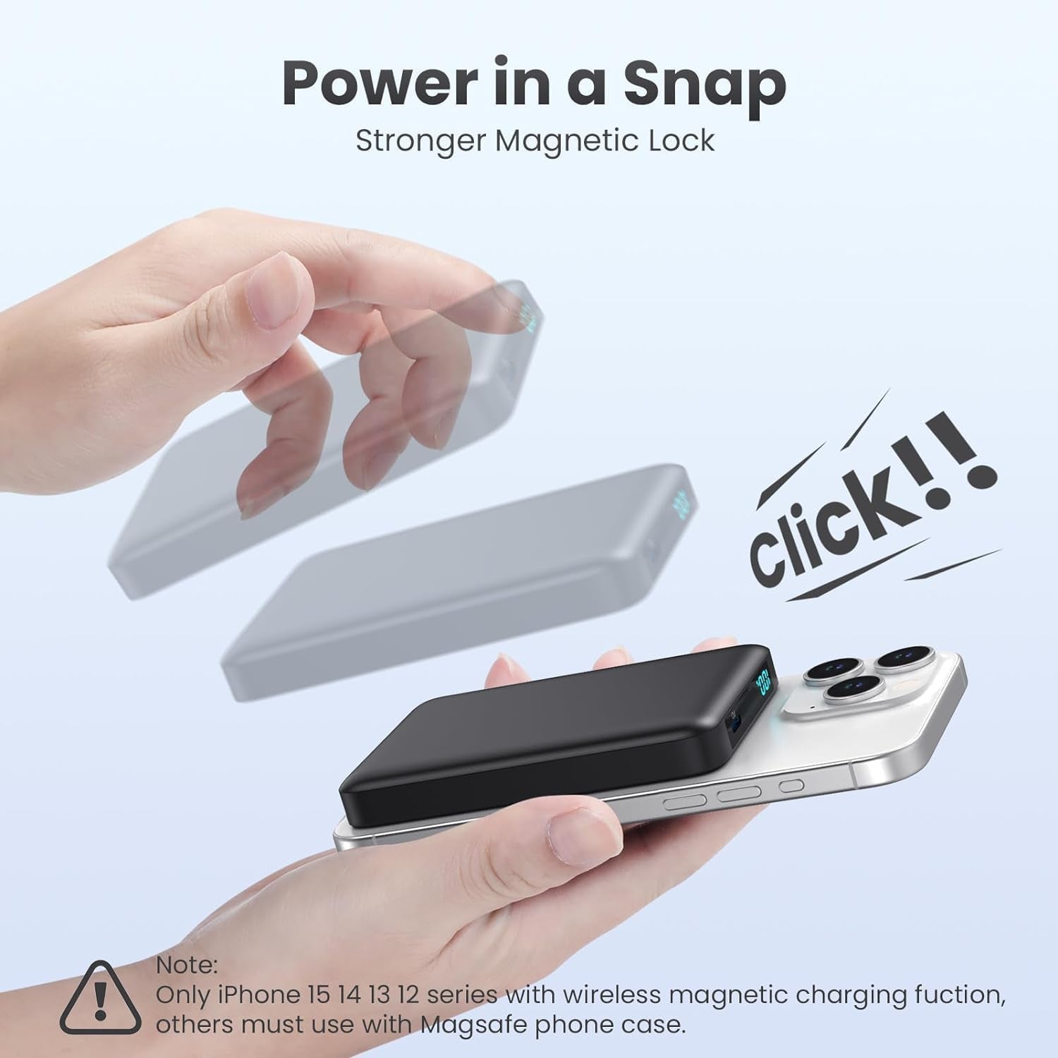 Magnetic Portable Charger Power Bank,Compact 10800Mah LCD Display Wireless Portable Charger,20W PD USB-C In&Out Battery Pack Compatible with Magsafe,Iphone 16/16 Plus/16 Pro Max/15 Pro/14/13/12 Series