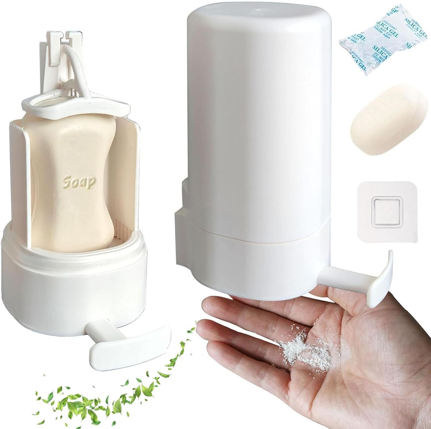 Foam Flakes Soap Grinder, Bar Soap Shaver Dispenser, Foamy Flake Soap Grinder, No Drilling Waterproof Soap Container Cheese Grinder for Travel Kitchen Bathroom (1 Pcs)